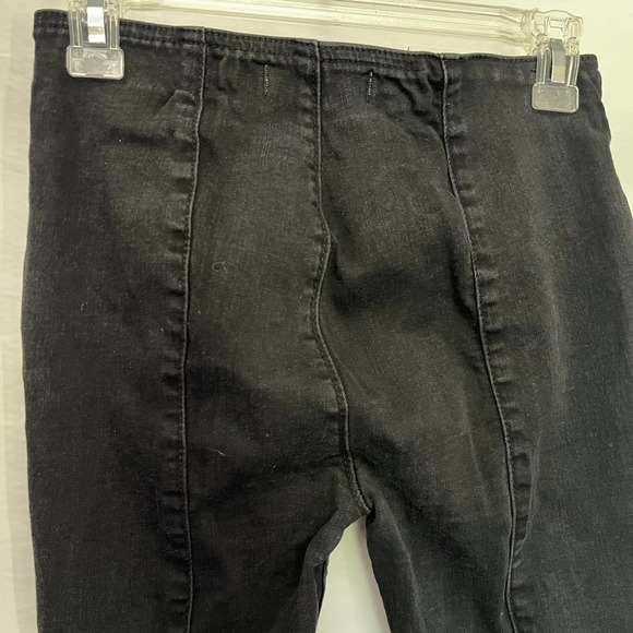 Free People We the Free Flare Pull-On Womens Jeans Size 24 Black Front Seam - Picture 5 of 11